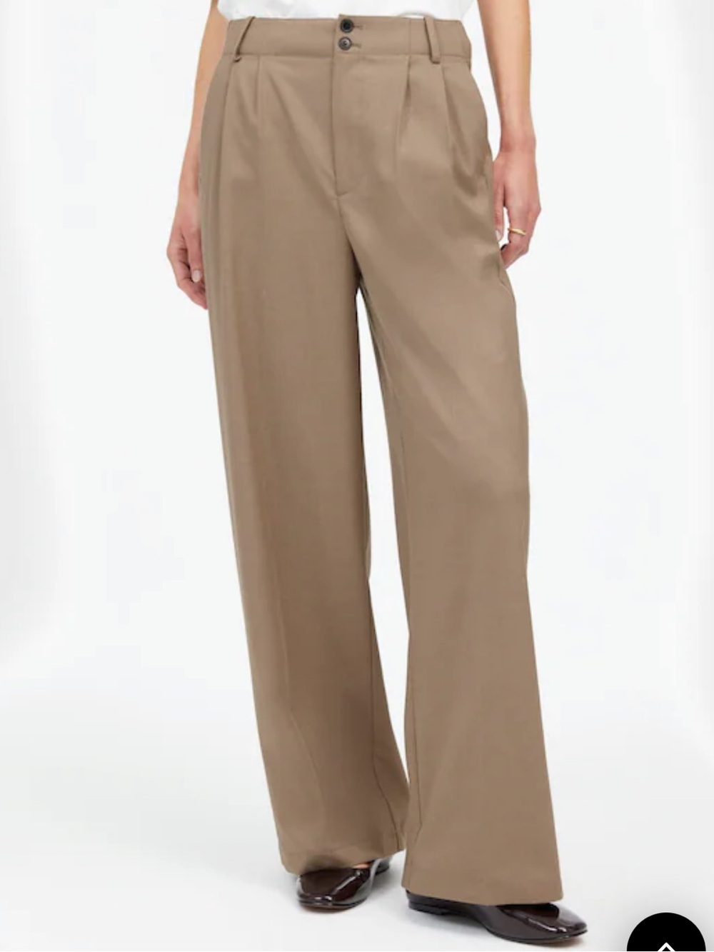 Madewell The Harlow Wide-Leg Trouser in Brushed Twill